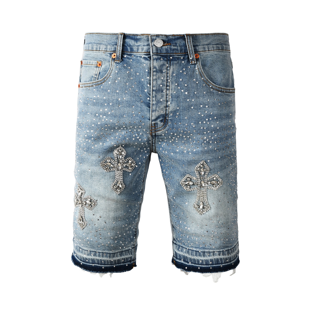 CASADEPT-PURPLE DENIM SHORTS 5098